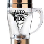 Cana Transparenta cu Amestecare Automata si Maner - Auto Stirring Mug 350 ml, GAVE