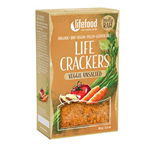 Lifecrackers cu legume fara sare Lifefood raw bio fara gluten, 90 g