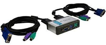Switch KVM 2 porturi cu cabluri incorporate, DLINK