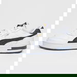 Puma, Pantofi sport low-cut de piele Pro Lux Denim, Alb/Albastru inchis, 44.5