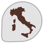 Sablon Plastic Rotund Decor Harta Italiei O 26 cm