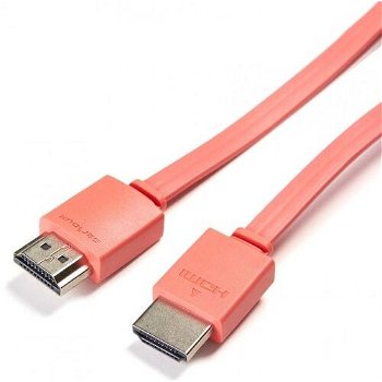 Cablu video Serioux HDMI Male - HDMI Male, v1.4, 1.5m, plat, rosu