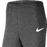 Nike, Pantaloni cu buzunare laterale si logo pentru fotbal, Gri inchis, Gri inchis, M