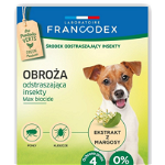 FRANCODEX Zgarda anti-purici si insecte pentru caini de talie mica, de pana la 10 kg - 4 luni de protectie, 35 cm, FRANCODEX