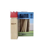 Joc Kubb Viking Original, din lemn de mesteacan de esenta tare, Rege rosu, Bex