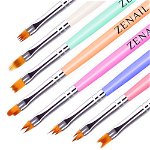 Set 8 pensule unghii Zenail multicolor, ZENAIL
