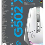 G502 X PLUS Gaming - Alb, LOGITECH