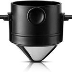 Filtru de cafea cu suport pliabil Siyecioa, ABS/otel inoxidabil, negru, 11,8 x 7,3 x 7,5 cm