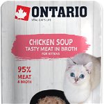 ONTARIO KITTEN Plic pentru pisicuţe, Supă cu Pui, Morcov şi Orez 40g, Ontario