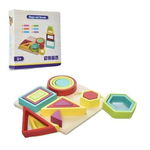 Puzzle incastru din lemn - forme geometrice, toy