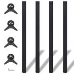 Picioare de masă reglabile pe înălțime, 4 buc, 1100 mm, negru, Casa Practica