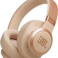 JBL Casti audio wireless over-ear LIVE 770NC, True Adaptive NC, Bluetooth, Multi-Point, Sand