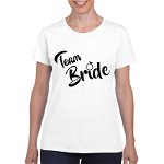 Tricou personalizat dama alb Team Bride 2, Sticky Art