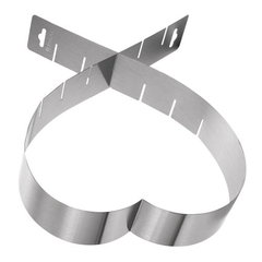 Forma reglabila tort, inima, inox, 15/28x5cm - Zokura, Zokura