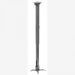 Suport de tavan telescopic Sopar Tapa 23059, inaltime reglabila intre 70-120 cm, suporta pana la 12 kg, grad de inclinare de + - 20     + - 10  , rotatie + - 10  , din otel, argintiu