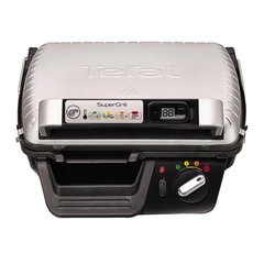 Gratar electric cu timer Tefal Super grill GC451B12 2000 W 4 Nivele Inox-Negru