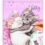 Carte de colorat cu stickere Kitty Depesche PT12282, Depesche