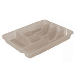 Suport organizare tacamuri Sola, Domotti, 33.3x26.2x4.5 cm, plastic, bej deschis, Domotti