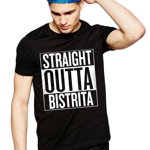 Tricou negru barbati - Straight Outta Bistrita, 2XL