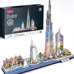 Puzzle 3D LED CubicFun - Dubai, 182 piese, 8 ani plus