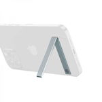 Piciorus suport din aluminiu pentru telefon holder stand ultraslim cu prindere prin adeziv 3M inchidere magnetica argintiu