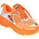 Pantofi sport GRYXX portocalii, M05801, din material textil si piele ecologica