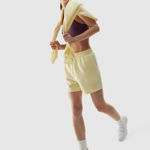 Șort de trening cu adaos de modal pentru femei - galben, 4F Sportswear