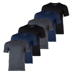 Set de tricouri cu decolteu in V - 6 piese - Negru/Gri/Albastru, BOSS Set de tricouri cu decolteu in V - 6 piese - Negru/Gri/Albastru, BOSS