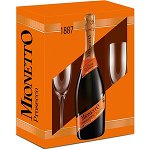 Pachet Mionetto Prosecco D.O.C. Orange 0.75l + 2 pahare