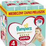 Pampers Scutece Pantaloni Premium Care 4, 9-15 kg, 114 buc., Pampers