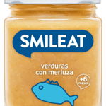 Piure BIO cu legume si merluciu, +6 luni Smileat, Smileat