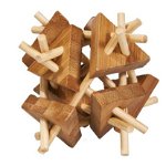 Joc logic iq din lemn bambus sticks&triangles, Fridolin