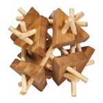 Joc logic iq din lemn bambus sticks&triangles, Fridolin