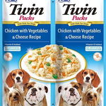 INABA Dog Twin pui, legume si branza plic pentru caini 2x40 g, INABA