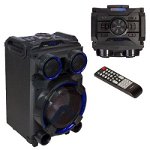Boxa bluetooth portabila Ibiza Sound, 400 W, 12 V, AUX, microfon inclus, lumina LED