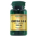 Omega 3 6 9 Ulei seminte in 1000mg Premium 60 capsule, Cosmo Pharm
