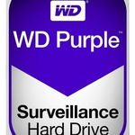 HDD Western Digital Purple, 4TB, SATA III 600, 64MB Buffer - dedicat sistemelor de supraveghere, Western Digital