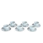 Set cesti cafea, cu model argintiu