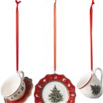 Set 3 decoratiuni brad Villeroy & Boch Toy\'s Delight Decoration Tableware rosu, Villeroy&Boch