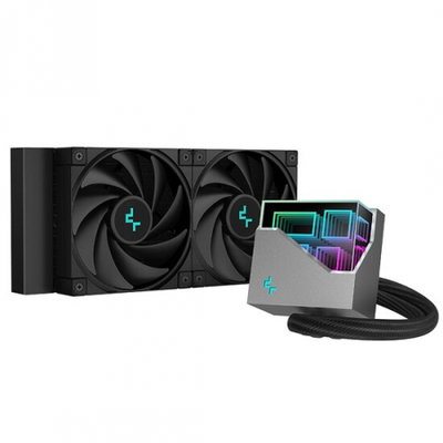 Cooler procesor cu racire lichida DEEPCOOL LT520 aRGB, 2 x 120mm, negru