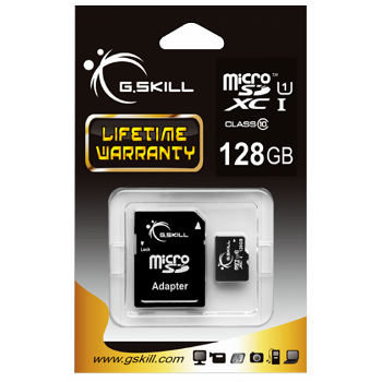 Card memorie G.Skill memory card Micro SDXC 128GB Class 10 UHS-1 + adapter