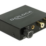 Convertor Digital Audio S/PDIF la analog RCA HD cu Headphone Amplifier, Delock 63972, Delock