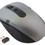 Mouse optic fara fir 800/1600 DPI, intrare USB, forma ergonomica, functie standby, 10,1 x 6,5 x 3,5cm, gri/negru, Pro Cart