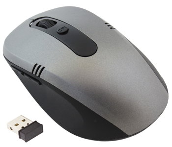 Mouse optic fara fir 800/1600 DPI, intrare USB, forma ergonomica, functie standby, 10,1 x 6,5 x 3,5cm, gri/negru, Pro Cart