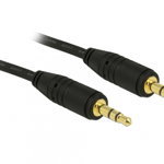 Cablu Delock Stereo Jack 3.5mm 3 pini T-T 2m Negru 83746