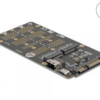 Convertor M.2 Key M NVMe SSD la SFF-8654 si M.2 Key B SATA SSD la SATA, Delock 64355, Delock