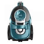 Aspirator fara sac Samus Tornado Eco Power, 800 W, Putere de absorbtie 160 W, Filtru lavabil Hepa, Capacitate recipient 3 l, Rotatie furtun la 360°, Protectie motor la supraincalzire, Turcoaz, Samus