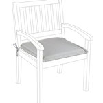 Perna pentru scaun de gradina cu brate Poly180, Bizzotto, 49 x 52 cm, poliester impermeabil, grej, Bizzotto