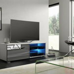 Moon 100 (Tv Stand + Led) White/Grey High Gloss