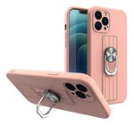 Husa Protectie Spate Star cu inel, pentru APPLE Iphone 12 Pro Max (Roz)